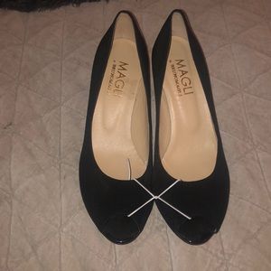 Bruno Magli kitten peep toe heels